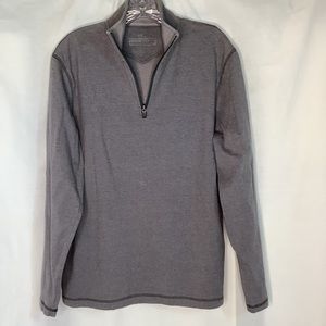 Eddie Bauer Gray 1/4 Zip Pullover Sz M